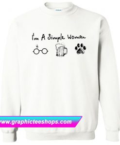 I’m a Simple Woman I Like Harry Potter Beer and Dog Paw Sweatshirt