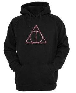 harry potter deathly logo maroon color Hoodies