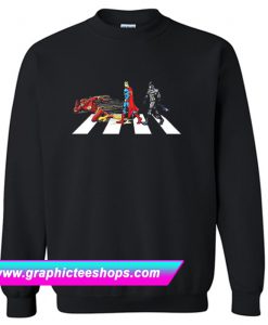 Batman Superman Flash on Abbey Road Sweatshirt (GPMU)