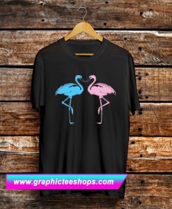 Blue And Pink Flamingo T Shirt (GPMU)