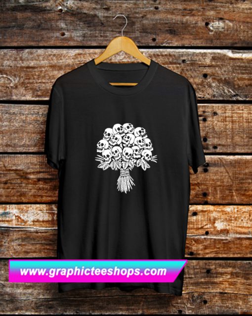 Bucket Flower Skull T Shirt (GPMU)