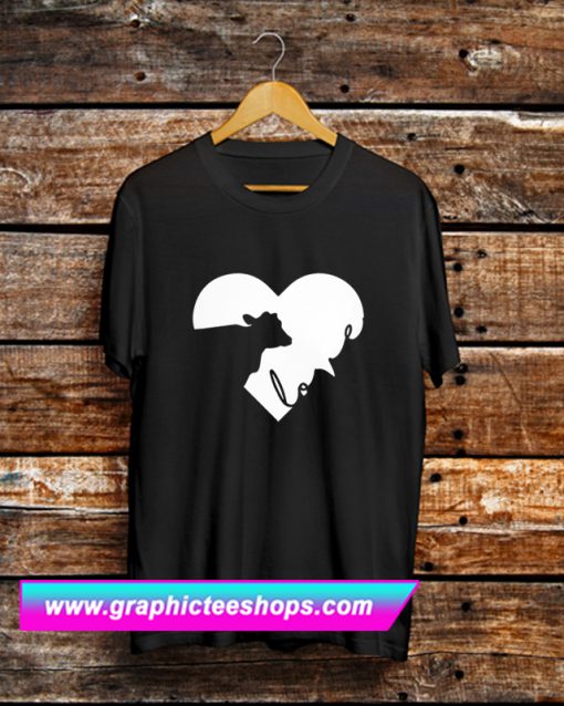 Cow in Heart Cows Love T Shirt (GPMU)