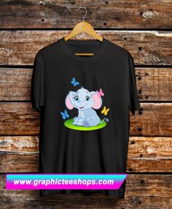 Cute Blue Elephant T Shirt (GPMU)