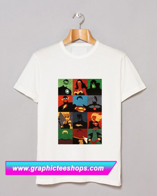 DC Comics Justice League Boxed Characters T Shirt (GPMU)