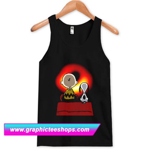 Snoopy and Charlie Brown watching Black Hole Tanktop (GPMU)