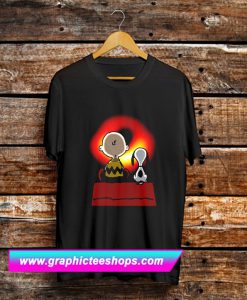 Snoopy and Charlie Brown watching Black Hole T Shirt (GPMU)