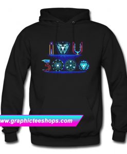 Avengers Iron Man arc reactor I love you 3000 Hoodie (GPMU)