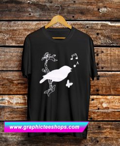 Bird Butterfly and Music T Shirt (GPMU)