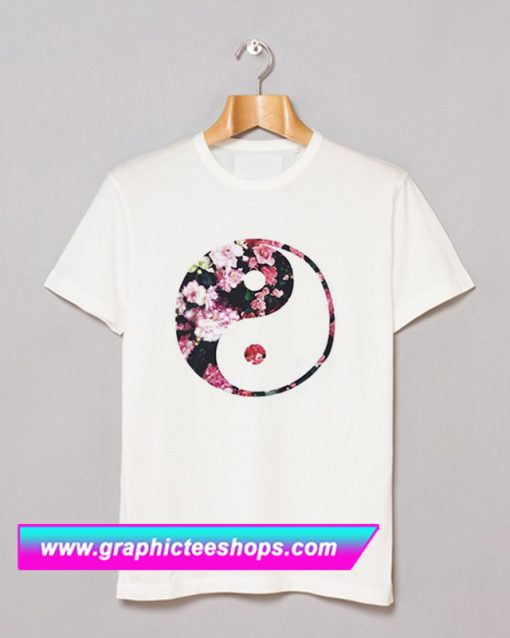 Flowers Yin Yang Art T Shirt (GPMU)