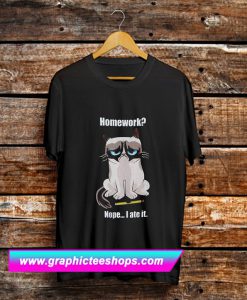 Grumpy Cat Boys’ No Homework T Shirt (GPMU)