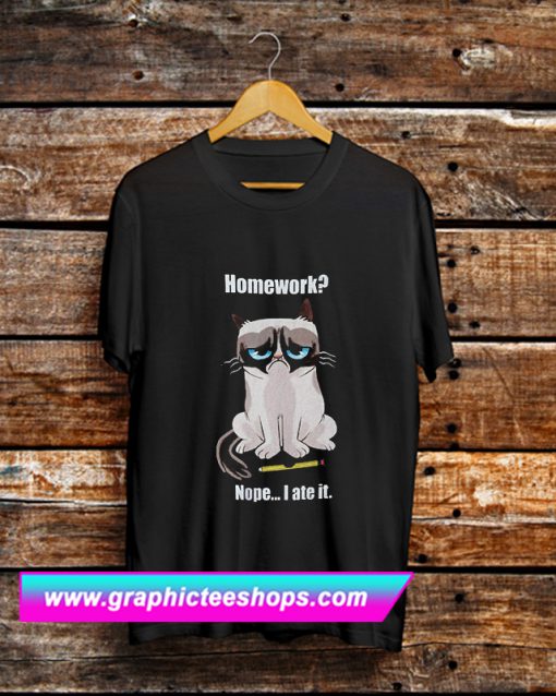 Grumpy Cat Boys’ No Homework T Shirt (GPMU)