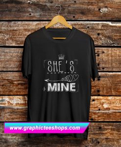 She’s Mine Arrow Black Adult T Shirt (GPMU)