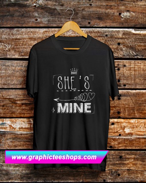 She’s Mine Arrow Black Adult T Shirt (GPMU)