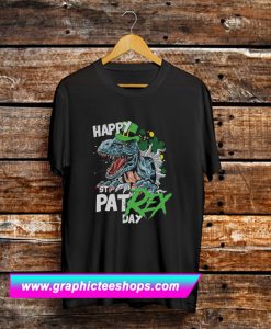 St Patricks Day T Rex Shirt Happy Pat Rex Day Dinosaur T Shirt (GPMU)