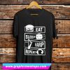 Eat Sleep Harp Repeat Stringed Instrument Music T Shirt (GPMU)