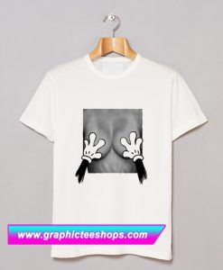 Mickey Mouse Hands Over Breast T Shirt (GPMU)