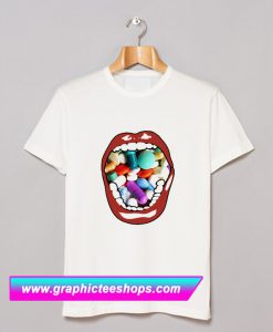 Mouth Lips O Pills Grunge T Shirt (GPMU)