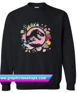 Floral Jurassic Park T-Rex Sweatshirt (GPMU)