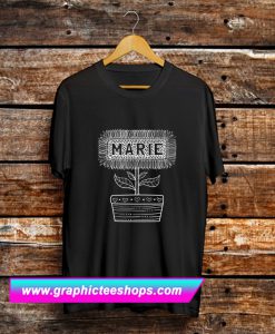 Marie Flower Name Sunflower Floral Personalized T Shirt (GPMU)