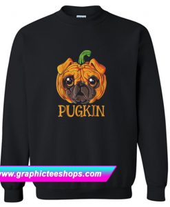 Pugkin Pug Pumpkin Halloween Sweatshirt (GPMU)