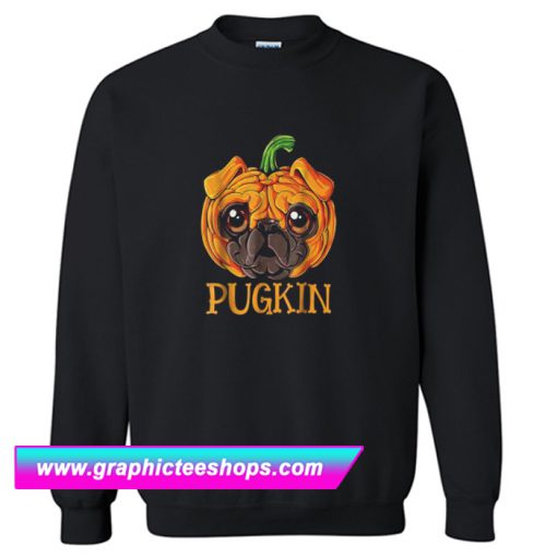 Pugkin Pug Pumpkin Halloween Sweatshirt (GPMU)