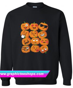 Pumpkin Emoji Faces Sweatshirt (GPMU)