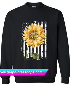 American Flag Firefighter Sunflower Sweatshirt (GPMU)