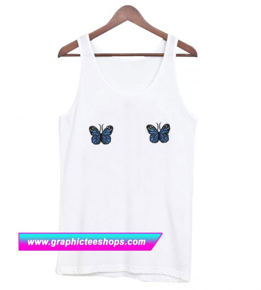 Blue Ribbed Butterfly Tanktop (GPMU)