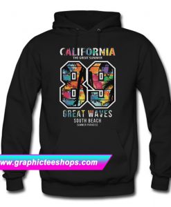 California Water Color Typography Hoodie (GPMU)