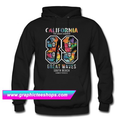 California Water Color Typography Hoodie (GPMU)