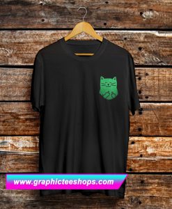 Cat Middle Finger Pocket T Shirt (GPMU)