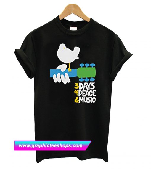 Woodstock Rock Festival 3 Days Of Peace & Music T Shirt (GPMU)