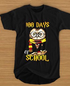 100 Days Owl of school Gryffindor Magic Wizard t shirt (GPMU)
