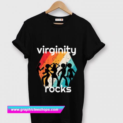 Hot Vintage Retro Virginity Rocks T Shirt (GPMU)