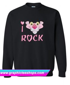 I Love Rock Pink Panther Sweatshirt (GPMU)