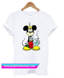 Mickey Mouse Smoking a Bong Marijuana 420 Stoner Weed T Shirt (GPMU)