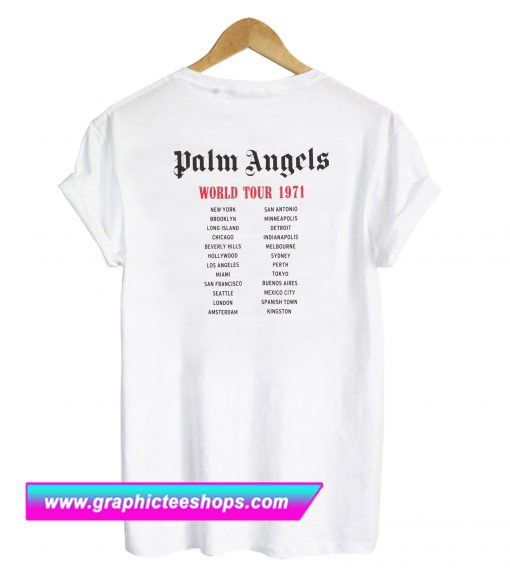 Palm Angels White Rasta Skull T Shirt Back (GPMU)