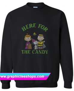 Peanuts Halloween Charlie Sally Here for the Candy Sweatshirt (GPMU)