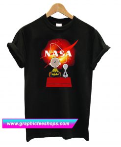 Snoopy and Charlie Brown Black Hole NASA T Shirt (GPMU)