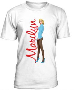 Movie Star Marilyn Monroe Pin Up Contour Fit Ladies T Shirt (GPMU)