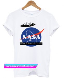 Nasa Never A Straight Answer Alien Ufo T Shirt (GPMU)