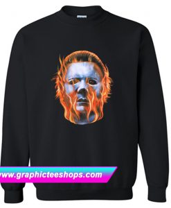 Rock Rebel Halloween II Michael Myers Flames Sweatshirt (GPMU)