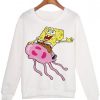 SpongeBob White Pullover Sweatshirt (GPMU)
