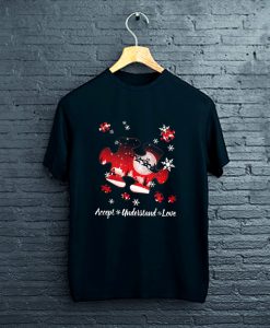 Accept understand love autism christmas T-Shirt FP