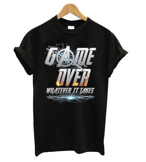Avengers Endgame Inspired and DC Comics On Game Over T Shirt (GPMU)