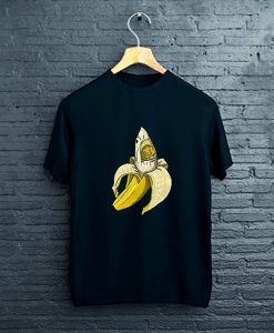 Banana Shark Funny Art T-Shirt FP