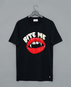 Bite Me Vampire Lips Halloween T Shirt (GPMU)