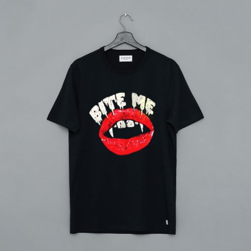 Bite Me Vampire Lips Halloween T Shirt (GPMU)