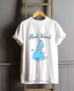 Block Island Map- Rhode Island T-Shirt FP