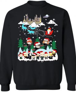 Christmas Santa Albus Dumbledore Sleigh Harry Potter Sweatshirt (GPMU)